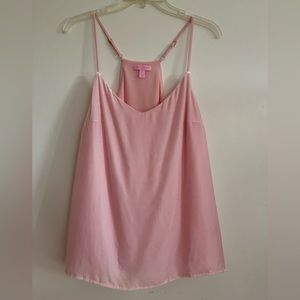 EUC Lilly Pulitzer pink velvet dusk camisole top Large